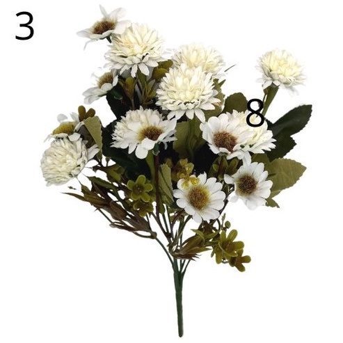 Flowers artificial Pompom & Daisy Flower, home decor, events Afaux635