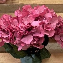 Flowers Hydrangeas (artificial) arranged in a ceramic pot. AAA435
