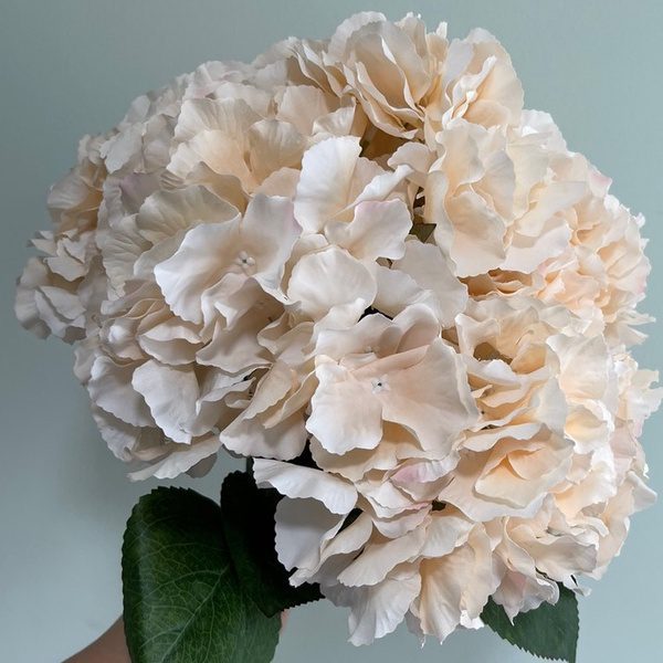 Flowers Hydrangeas (artificial) arranged in a ceramic pot. AAA435