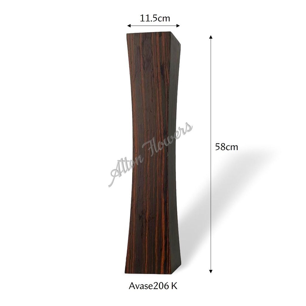58cm Vase Wooden Tall, flowers, garden, home decor, events Avase206