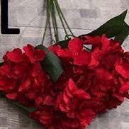 Flowers Hydrangeas (artificial) arranged in a ceramic pot. AAA435