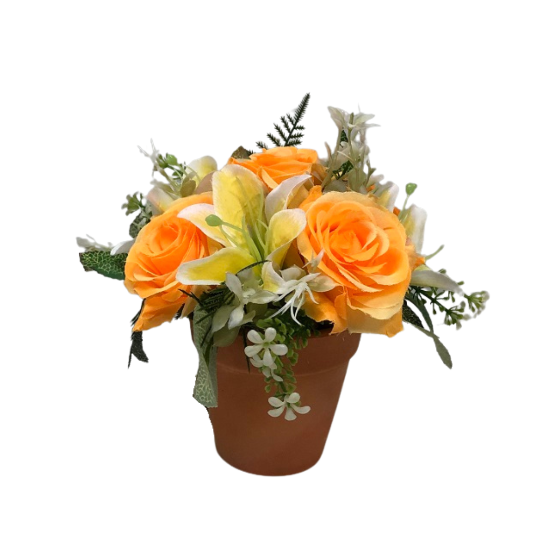15cm Flowers Faux Diamond Rose Arrangement
