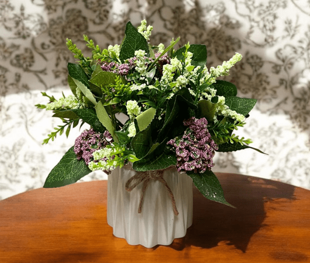 Artificial Flower Arrangement in a ceramic vase, home decor AAA521