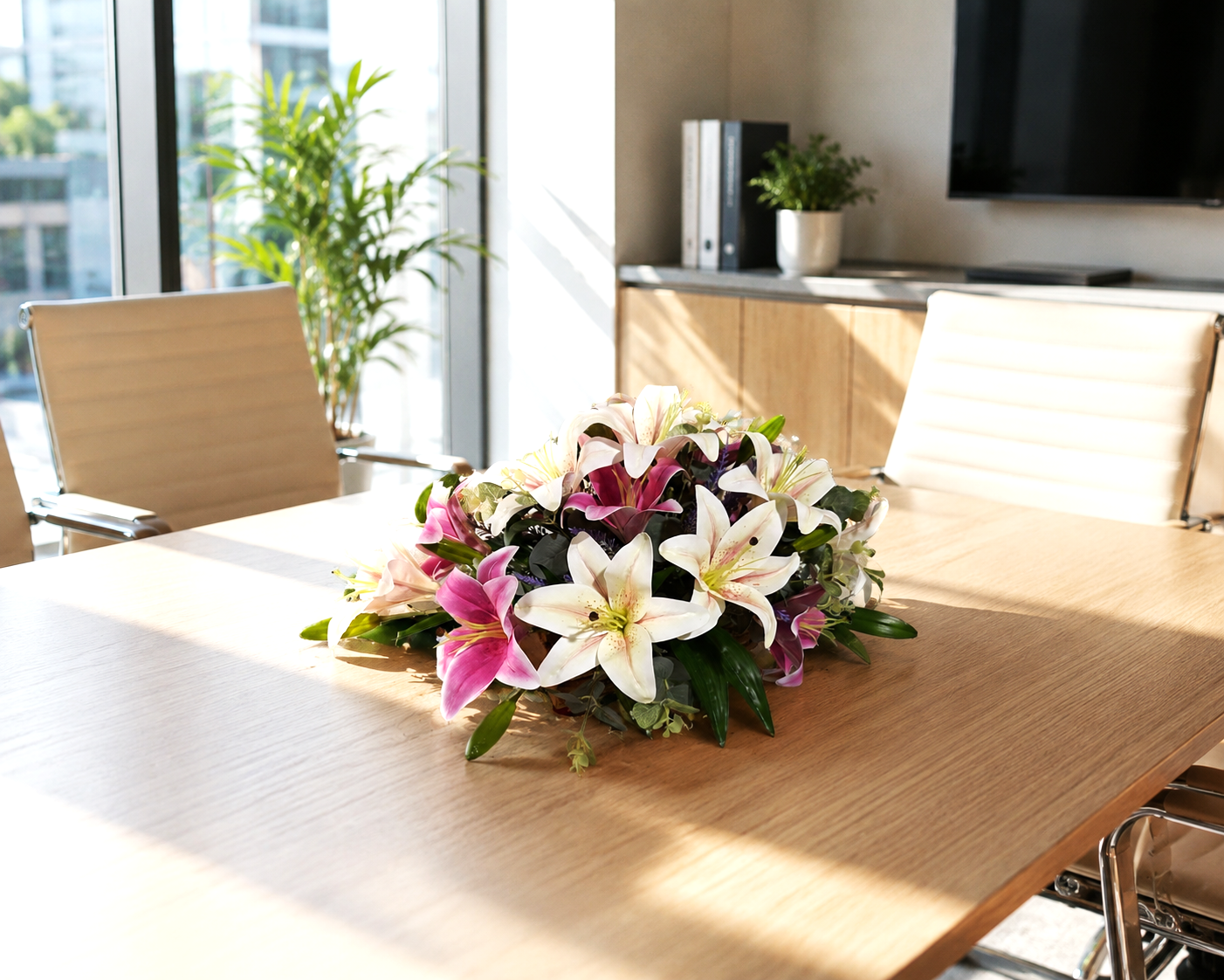 Alton Flowers artificial flowers arrangement in a decorative garden-themed home decor display for events and seasonal decor.