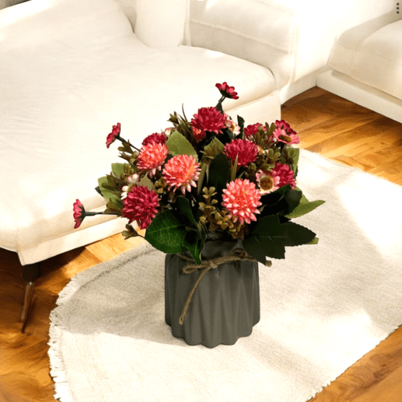 Artificial Flower Arrangement in ceramic pot, home decor, events, garden, plants AAA635b