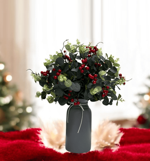 Artificial Flower Arrangement, Christmas, Berrys, home decor, gardens, events AAA650