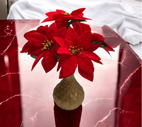 Poinsettia Flowers, Christmas, Home decoration, Office, Events AAA851