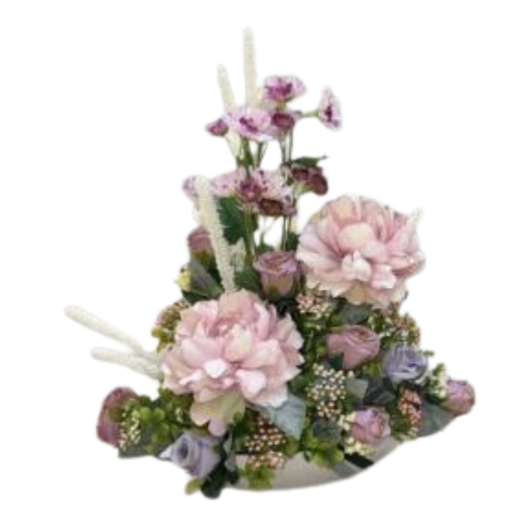 Artificial flower arrangement by Alton Flowers, 55cm tall with vibrant blooms, perfect for home decor, gardens, and events.
