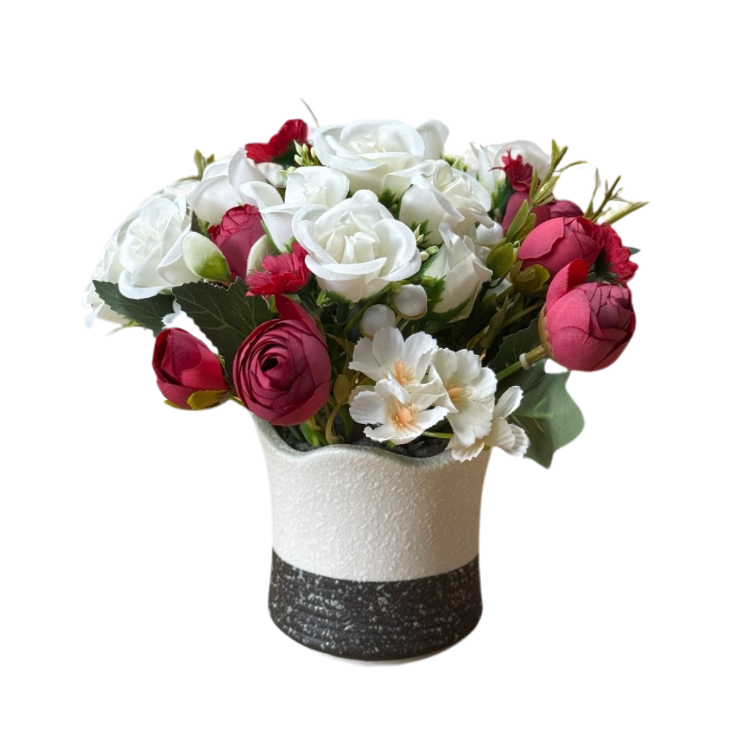 19cm Artificial flower arrangement with flowers use in home decoration and office places