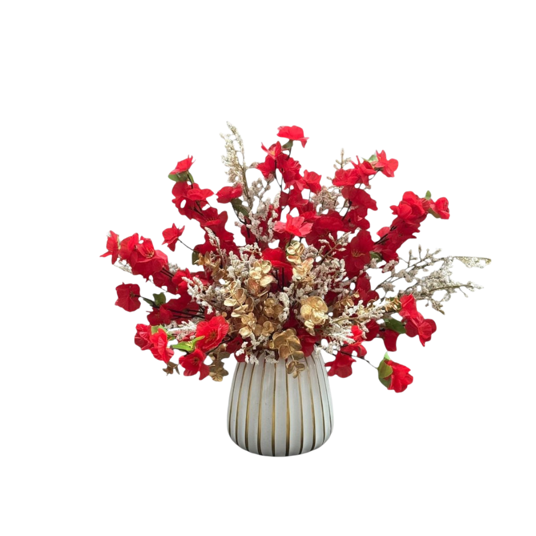 60cm Elegant Red Bloom Luxe Floral Arrangement AAA925