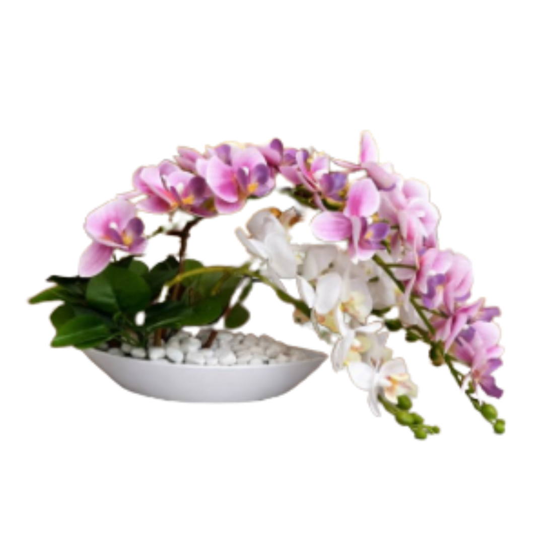 30cm Artificial Orchid Flower Horizontal Arrangement AAA943