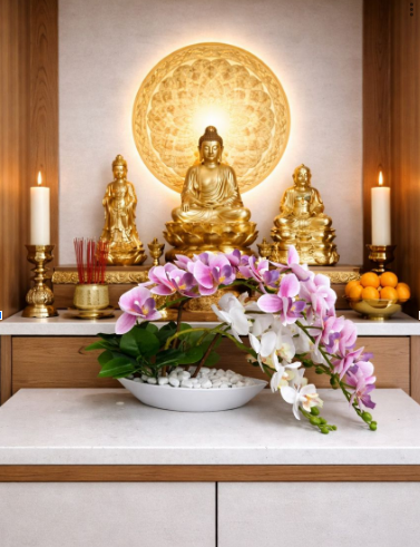 30cm Artificial Orchid Flower Horizontal Arrangement AAA943