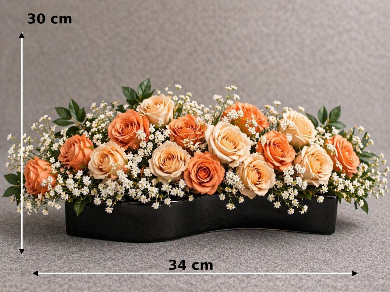 30cm Elegant Rose Arrangement Artificial AAA963