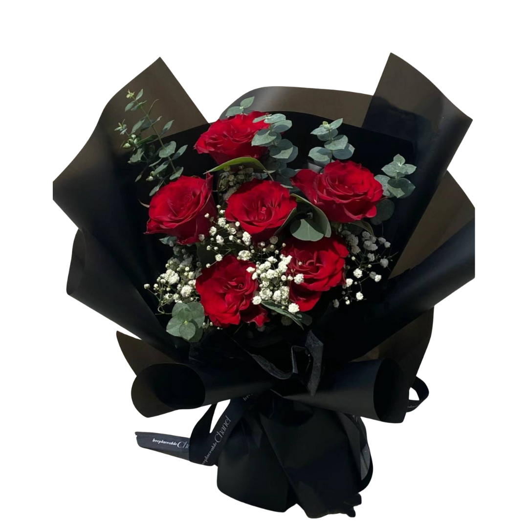 Midnight Roses - Fresh Flower Arrangement AFT194