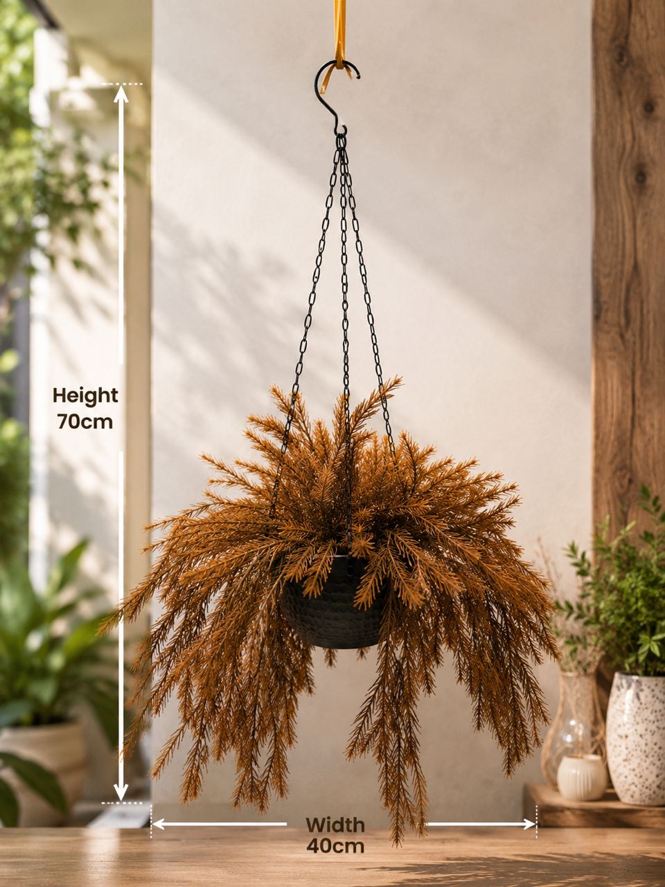 Artificial Hanging Fern Plant 70cm Aplant1331-1