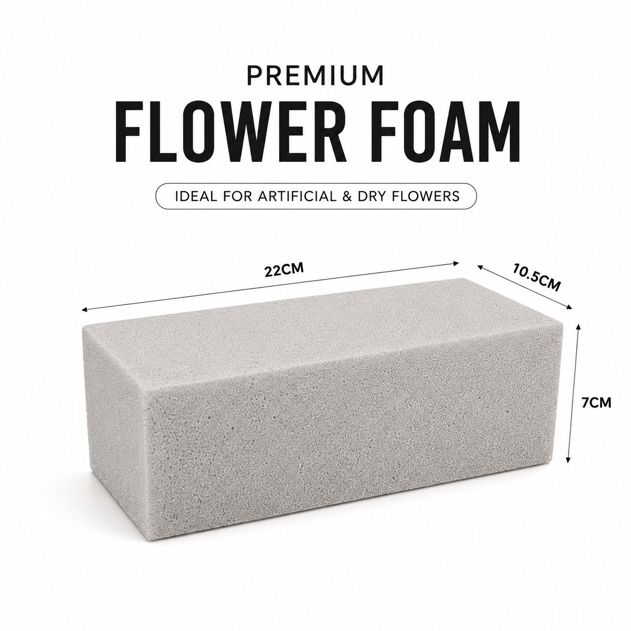 Premium Dry Floral Foam Block for Artificial Flowers | Faux Arrangement Base