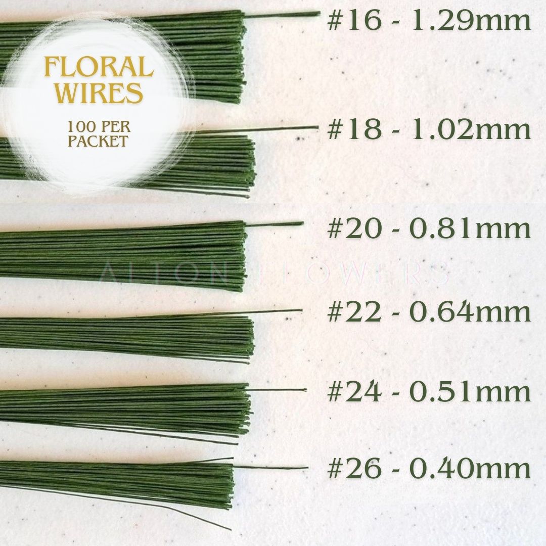 Floral Wires (100pcs/pkt) for flower tying, flower arrangement, corsages, buttonaires, events Aacc011