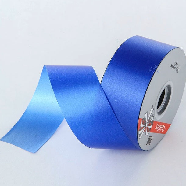 Royal blue polypropylene ribbon, 5cm wide, 100 yards length, ideal for wedding and event decor by Alton Flowers N Gifts.