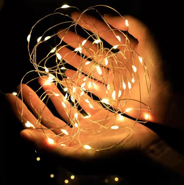 LED Fairy Lights for Bouquets & Decorations | Battery Operated | 2M Length | 20 LED Bulbs | Warm White & Multi-Colour