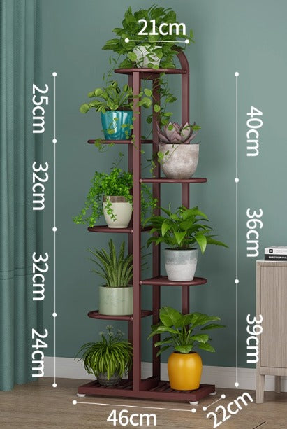 Flower Stand Metal Rack (8 pots) 131cm. Tall Aacc166 - Alton Flowers