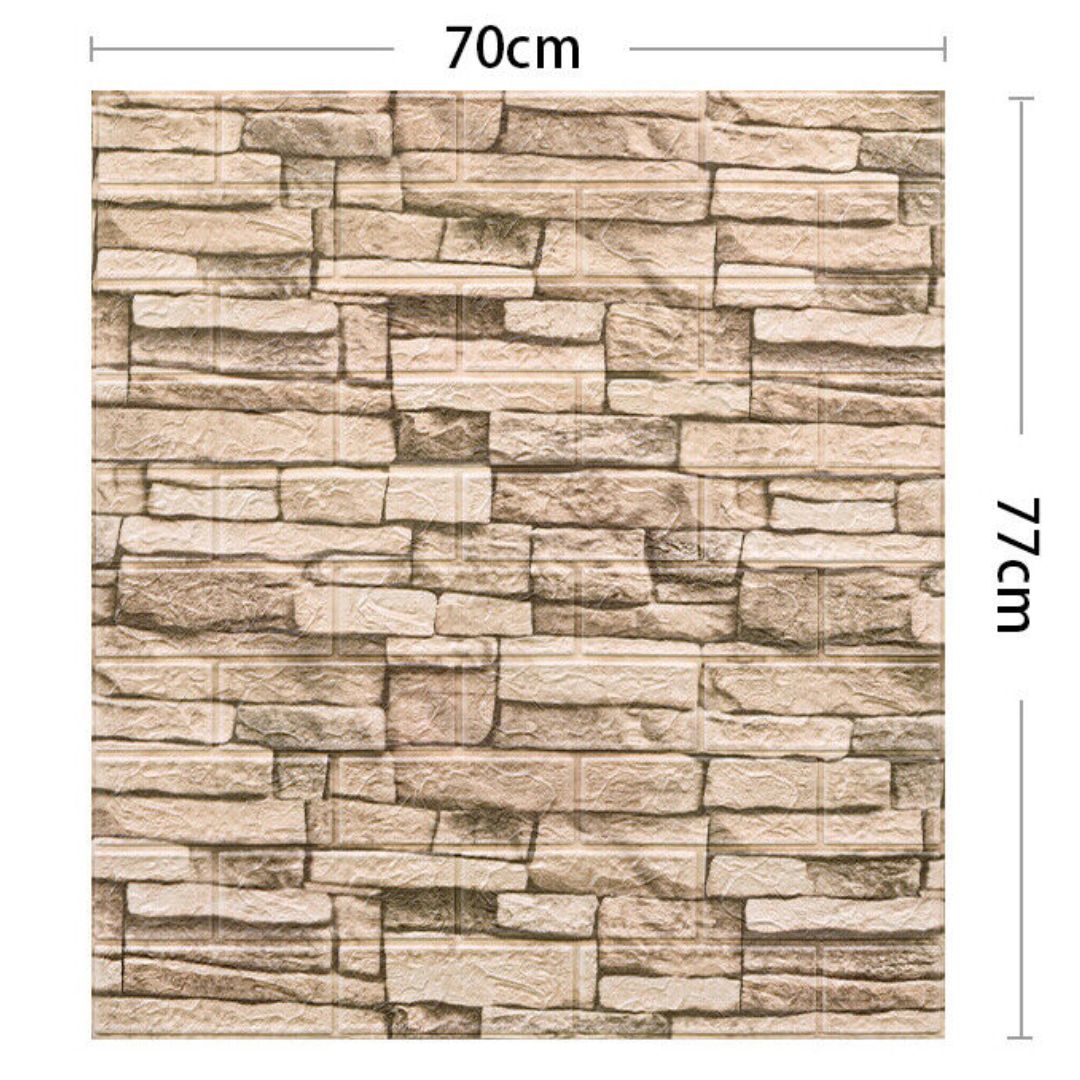 3D Brick Wall Stickers DIY Decor Wallpaper Self-Adhesive Waterproof Wallpapers Aacc260