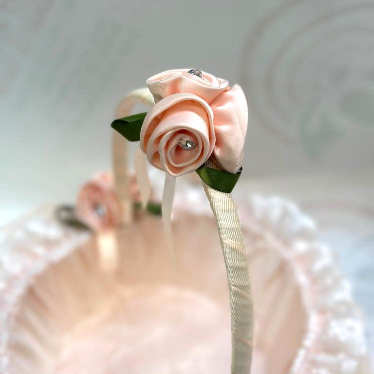 Flower Girl Basket Bridal Portable Handmade Woven Baskets Home Decor for Wedding Party Aacc302