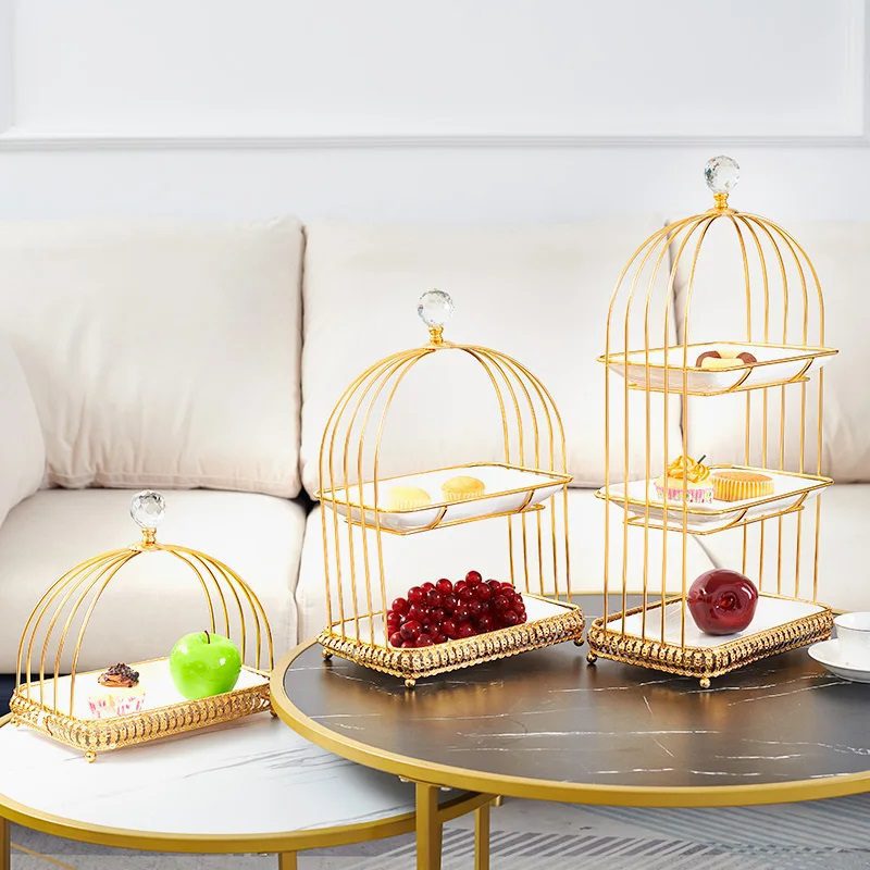 【SG】Decorative Decorative Tiered Tray Glass Display Tray Golden Jewelry Tray, Wedding, Events Aacc317