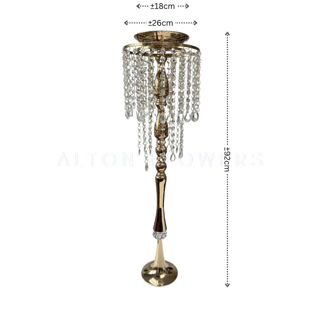 Gold Crystal Stand – 64cm & 92cm Wedding Table Centerpieces Aacc356