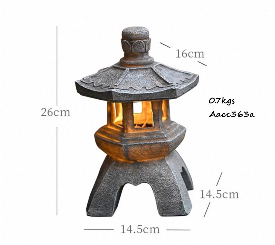 Japanese Oriental pagoda-style garden lantern perfect for outdoor landscaping, event, plants Aacc363a