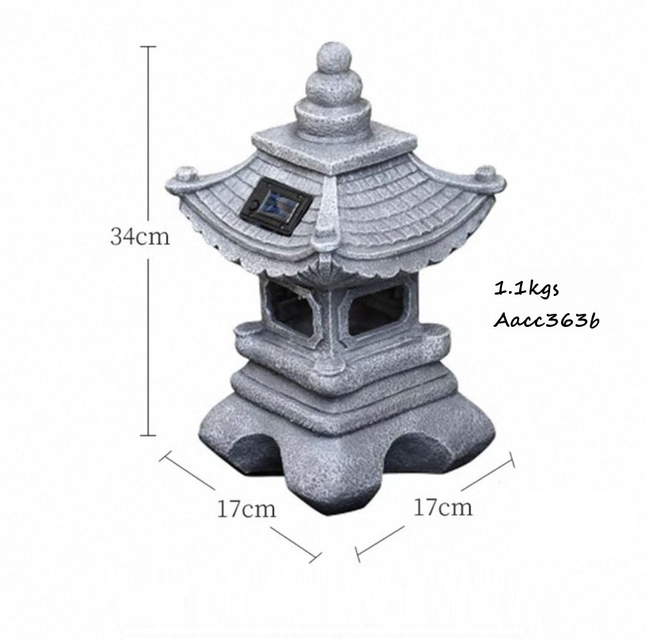 Japanese Oriental pagoda-style garden lantern perfect for outdoor landscaping, event, plants Aacc363a