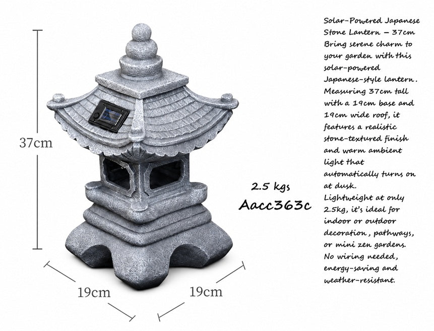 Alton Flowers Japanese Oriental pagoda-style garden lantern for outdoor landscaping and garden decoration, with intricate design details.