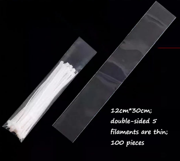 Plastic flower sleeve holder from Alton Flowers N Gifts, designed to protect and support flower arrangements.