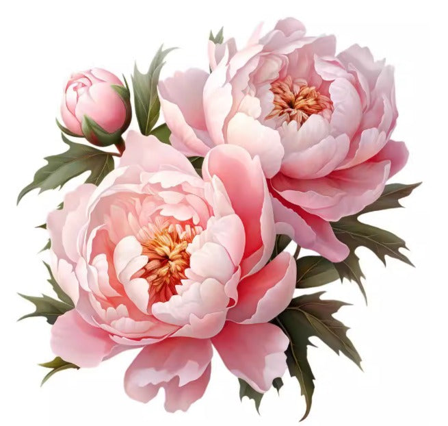 CNY Floral Sticker – Peony Design Size: 30cm by 27cm Aacc386