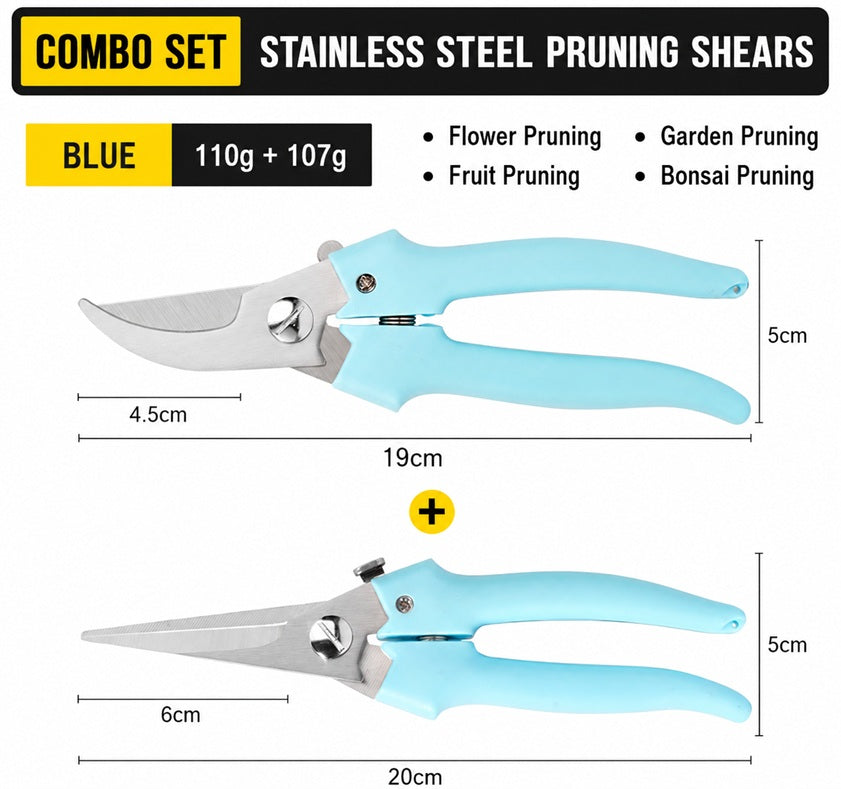 Stainless Steel Pruning Shears Set
