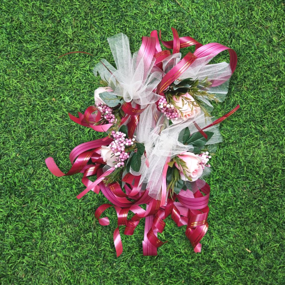 Wedding Car hand crafted Decorations Door Handle Flowers Ribbon Flowers Floral Silk Artificial Bouquet Acar001