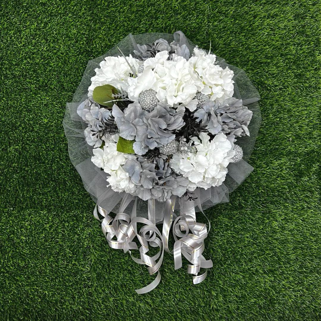 Handcrafted Bridal Wedding Car Decorations Front Bonnet Flowers Ribbon Flower Floral Silk Artificial Bouquet Centerpiece