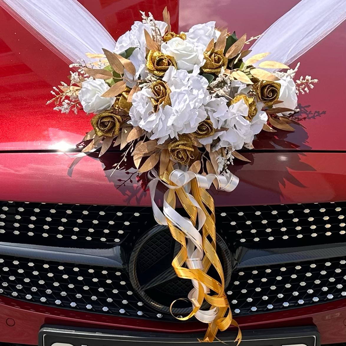 Bridal Car Flower in Singapore | Silk Bonnet Flower - Alton Flowers