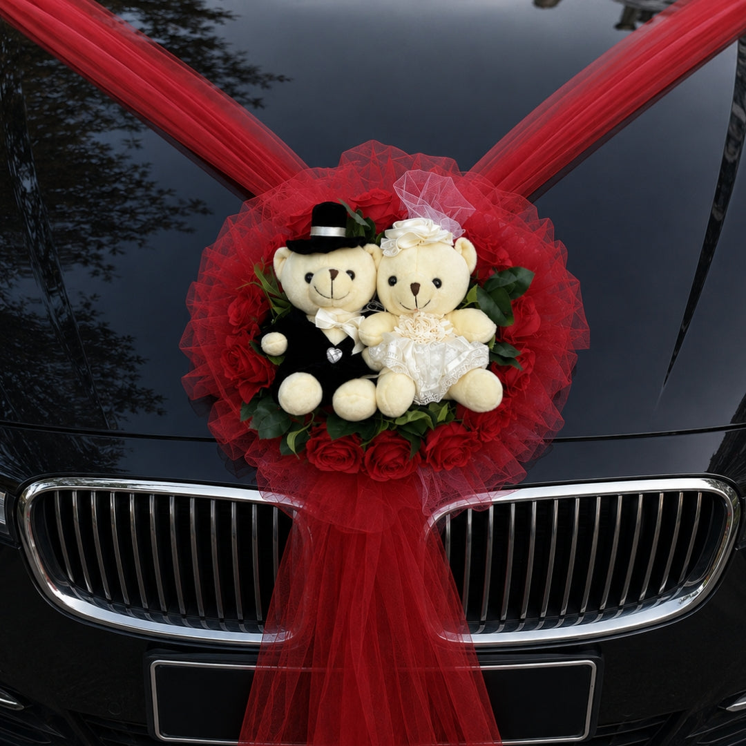 Plushie Series Wedding Car Flowers – Bridal Plushie & Floral Decorations