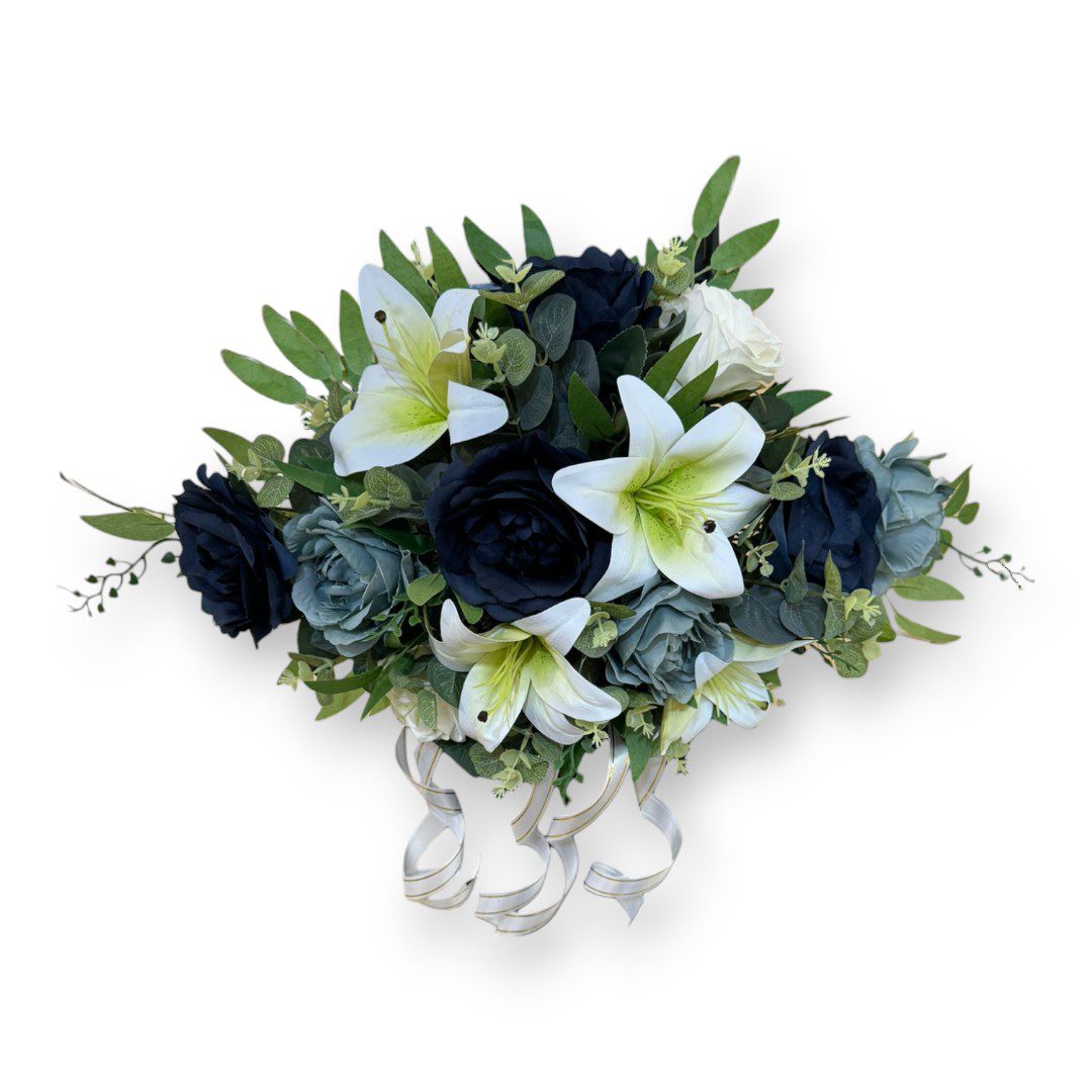 Handcrafted Bridal Wedding Car Decorations Front Bonnet Flowers Ribbon Flower Floral Silk Artificial Bouquet Centerpiece Acar036