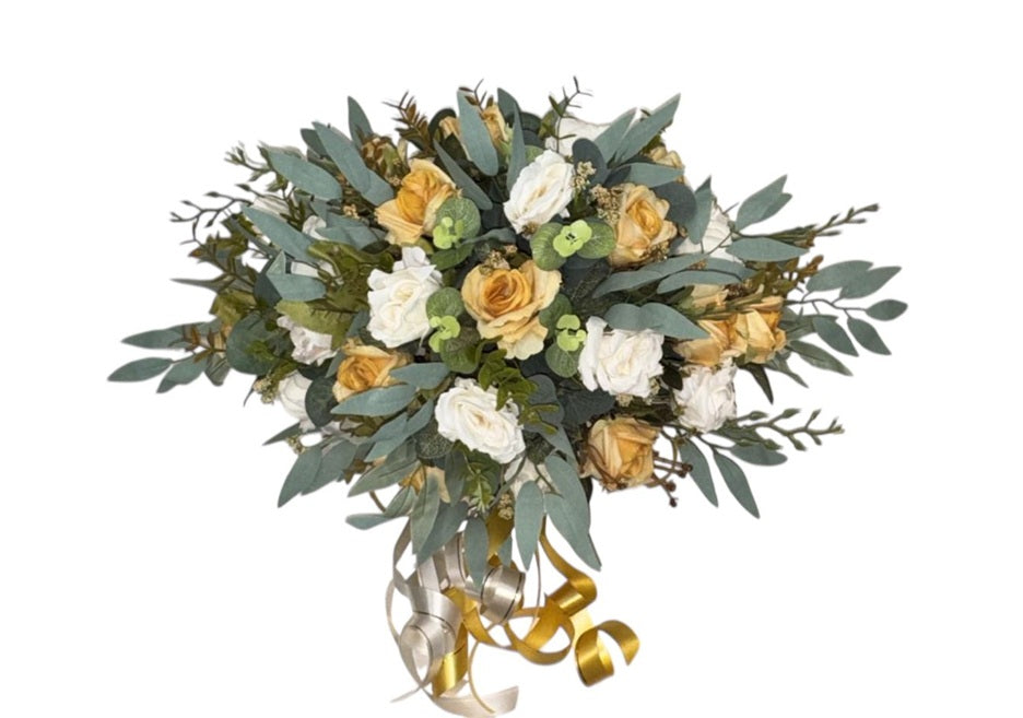 Alton Flowers Splendour wedding car bonnet bouquet with fresh floral arrangements on a car hood, modern and elegant design without netting.