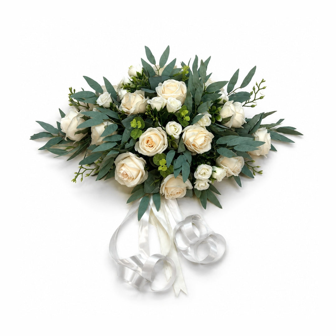 Modern bonnet wedding car flowers by Alton Flowers, featuring elegant bonnet bouquets without netting on a classic car.