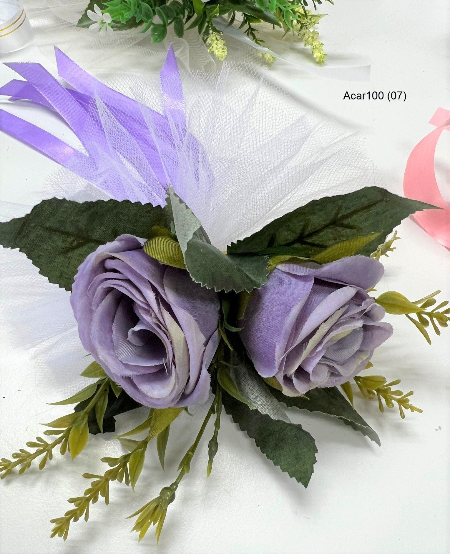 Wedding Car hand crafted Decorations Door Handle Flowers Ribbon Flowers Floral Silk Artificial Bouquet Acar001