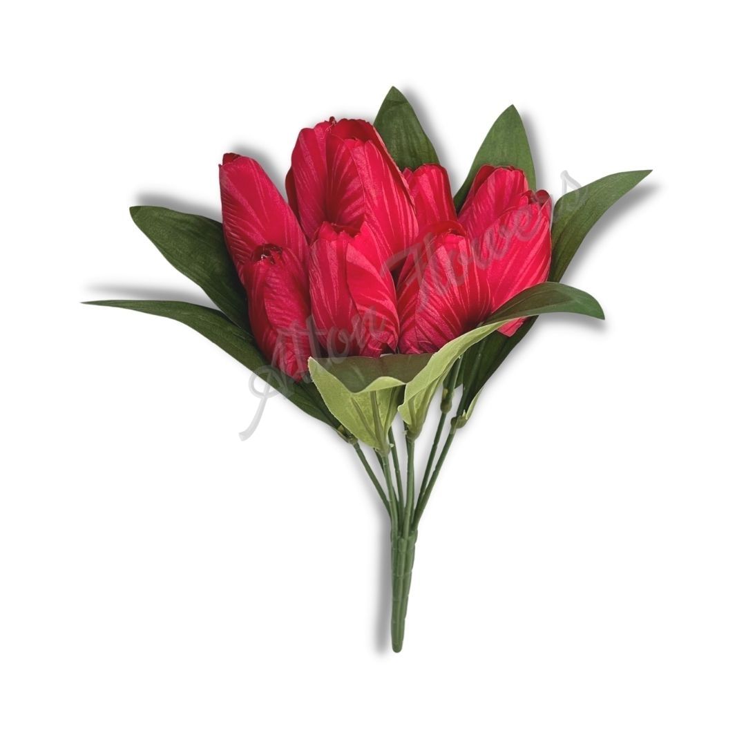 Flower Tulips x9 flower heads artificial, home decor, design Afaux636