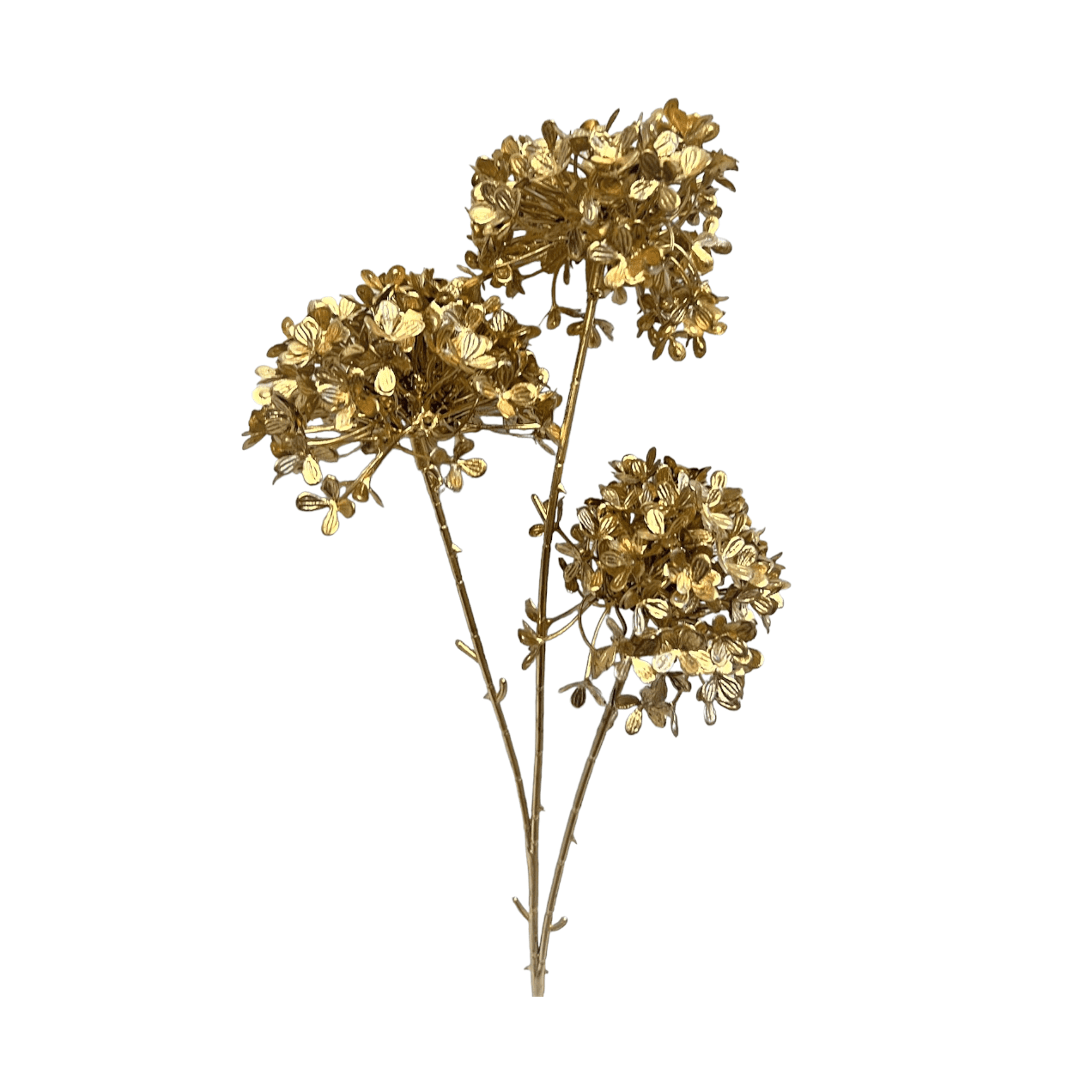 Flower golden hydrangea x3 per stalk artificial Afaux651
