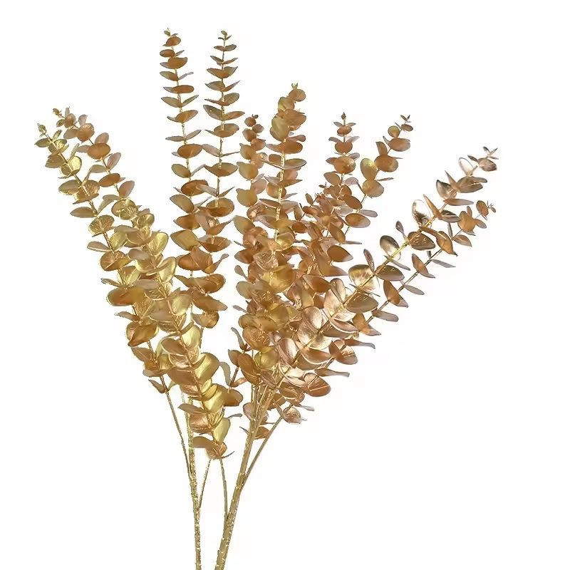 Flower Eucalyptus Spray Gold color, plant, home decor, events Afaux685
