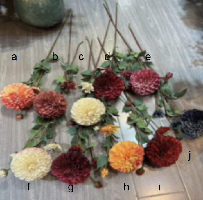 Artificial Flower Mum Spray, home decor, garden, events