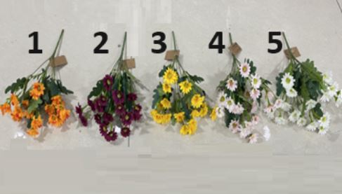 Artificial Flowers Daisy Bush, home decor, garden, events Afaux757