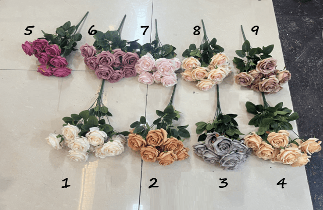 Flower Artificial Rose Bush x10 heads, Home decor, gardens, events Afaux768