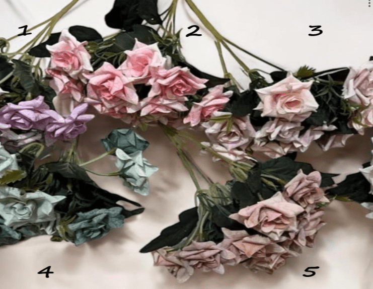 Arfiticial Flowers Diamond Rose Bush, home decor, gardens, events, arrangement, plants Afaux783