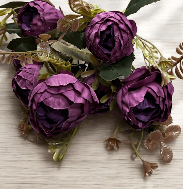 Artificial Flower Bush Rose Bud, home decor, garden, events Afaux787